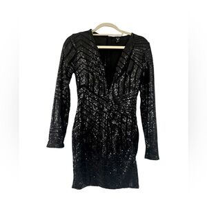 Windsor Black Sequin Mini Dress